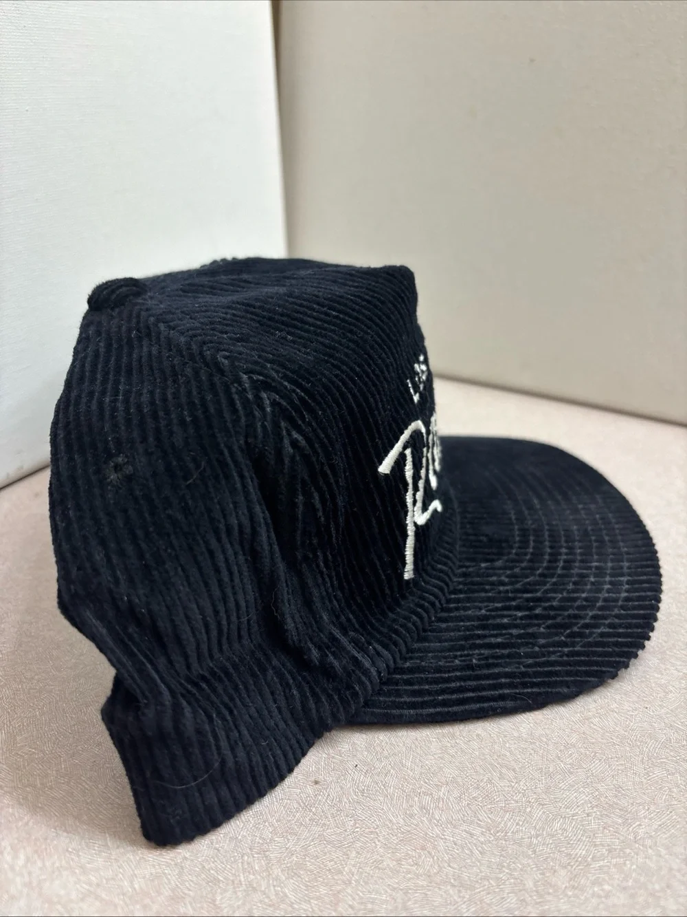 Vintage Los Angeles Raiders Sports Specialties The Cord Corduroy Strapback Hat